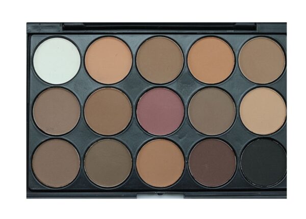 15-Color Earth Tone Eyeshadow Palette – Smoky & Natural Makeup Shades - Image 2