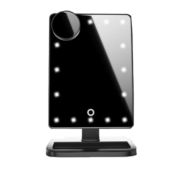 Touch Screen Makeup Mirror With 20 LED Light Bluetooth Music Speaker 10X Magnifying Mirrors Lights - Image 5