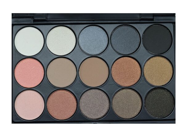 15-Color Earth Tone Eyeshadow Palette – Smoky & Natural Makeup Shades - Image 7