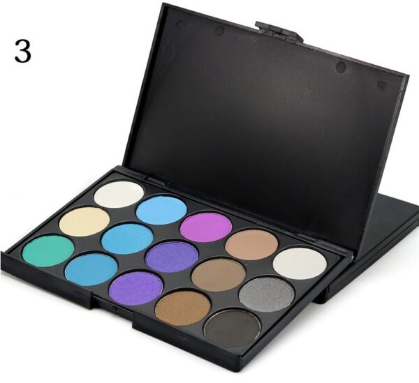 15-Color Earth Tone Eyeshadow Palette – Smoky & Natural Makeup Shades - Image 4