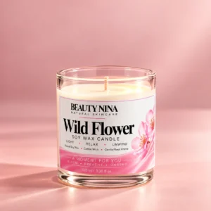 Wild Flower Soy Wax Candle, front view